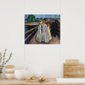 Poster The Ladies On the Bridge (1903) par Edvard Munch (Cuisine)