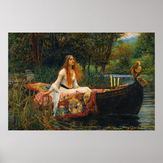 Poster The Lady of Shalott by John William Waterhouse (Devant)