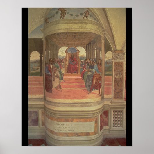 Poster The Life of St. Benedict (fresco) (détail) (Devant)