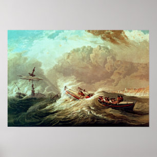 Poster The Lifeboat off Tynemouth Bay