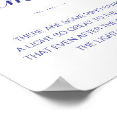 Poster The Light Remains Navy Blue Memorial Wedding (Coin)