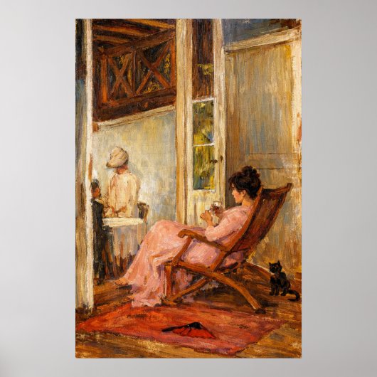 Poster The Loggia by John William Waterhouse (Devant)