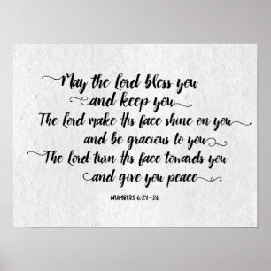 Poster The Lord Bless you and Keep You Art Print