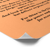 Poster The Lord's Prayer - Traditional Version (Coin)