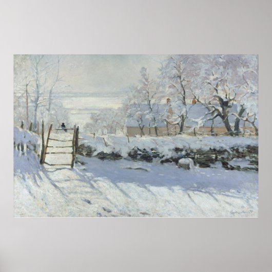 Poster The Magpie - Claude Monet - La Pie (Devant)