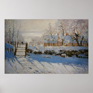 Poster The Magpie La Pie by Claude Monet