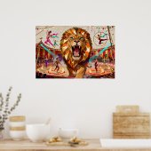 Poster The Majestic Lion of the Circus - A Captivating  (Cuisine)
