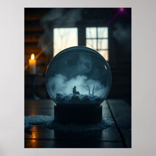 Poster The Man in the Globe – Mystical Surreal Wall Tapes (Devant)