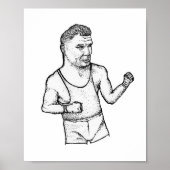 Poster The Manassa Mauler: Hand-Drawn Jack Dempsey Print (Devant)