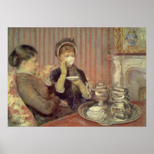 Poster Thé, Mary Cassatt (Devant)