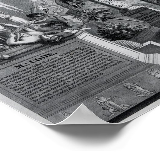 Poster The Masonic Chart (B&W) (Coin)