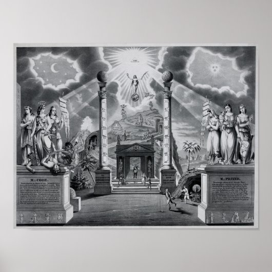 Poster The Masonic Chart (B&W) (Devant)