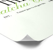 Poster 'The Matcha Club' Vert Script Rétro (Coin)