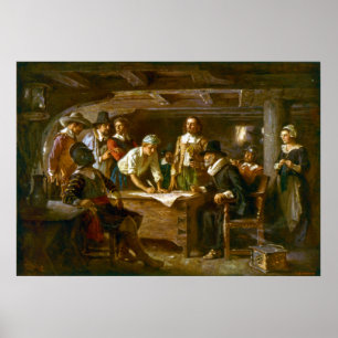 Poster The Mayflower Compact, 1620, Ferris
