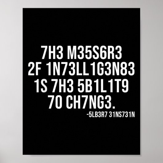 Poster The Measure Of Intelligence Coded Motivational Sci (Devant)