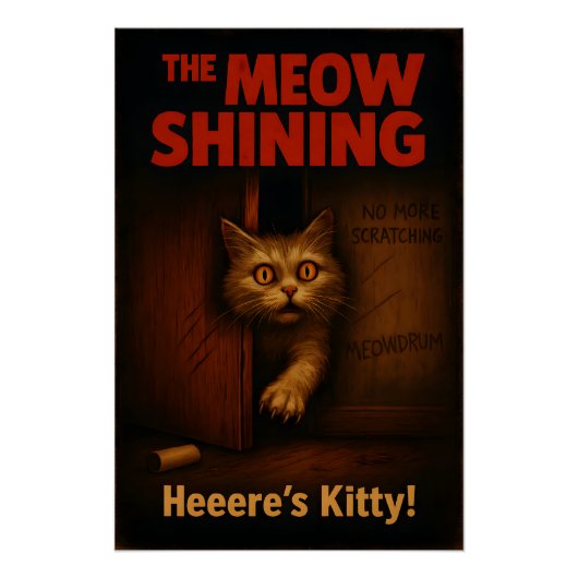 Poster The Meow Shining Cat Parody (Devant)