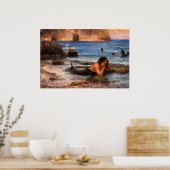 Poster The Merman by John William Waterhouse (Cuisine)