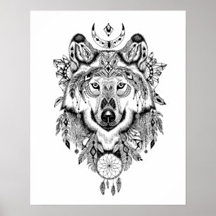 Poster The Monochrome Wolf