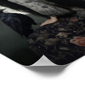 Poster The Morrigan Goddess with Raven Dark Gothic Art (Coin)