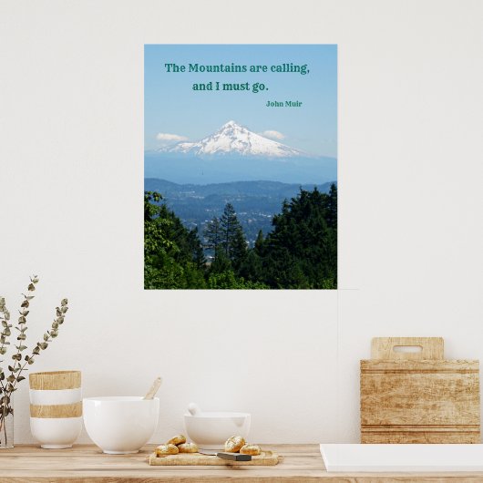 Poster The Mountains are Calling and I Must Go. (Cuisine)