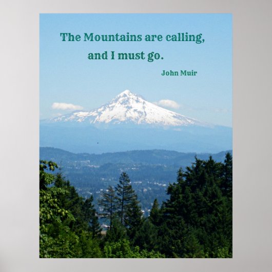 Poster The Mountains are Calling and I Must Go. (Devant)