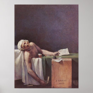 Poster The murdered Marat by Jacques-Louis David