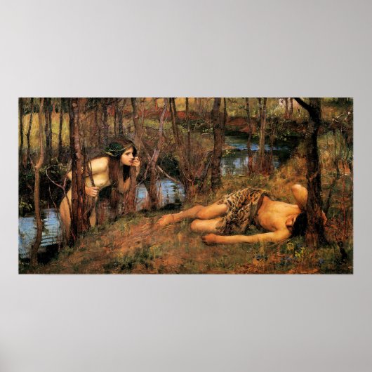 Poster The Naiad by John William Waterhouse (Devant)