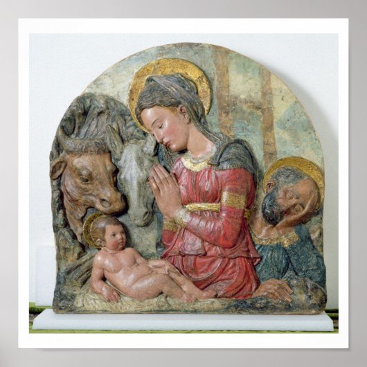 Poster The Nativity, c.1460 (painted terracotta) (Devant)