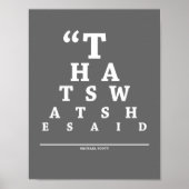 Poster The Office, Eye Exam Chart (Devant)