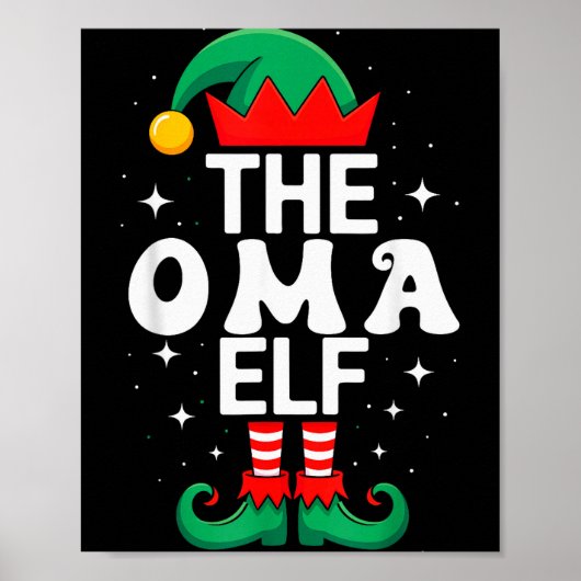 Poster The Oma Elf Funny Christmas Matching Family Group (Devant)