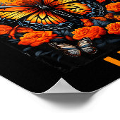 Poster The Only Orange Monarch Funny Butterfly Nature Quo (Coin)