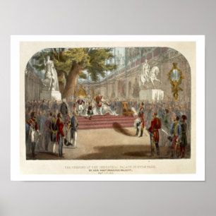 Poster The Opening by Queen Victoria of the Industrial Pa