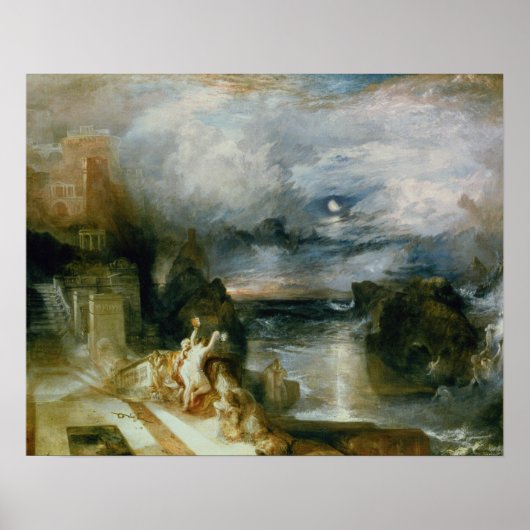 Poster The Parting of Hero and Leander (oil on canvas) (Devant)