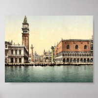 The Piazzetta, Venice, Italy classic Photochrom