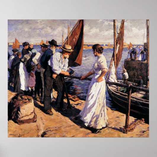 Poster The Pier Head by Stanhope Forbes (Devant)
