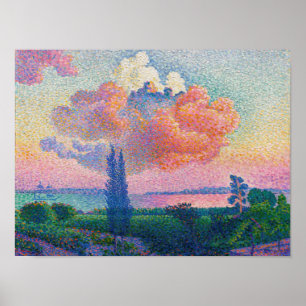 Poster The Pink Cloud, painting by Henri-Edmond Cross