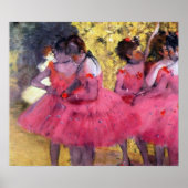 Poster The Pink Dancers, Before the Ballet by Edgar Degas (Devant)
