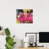 Poster The Pink Dancers, Before the Ballet by Edgar Degas (Bureau à domicile)