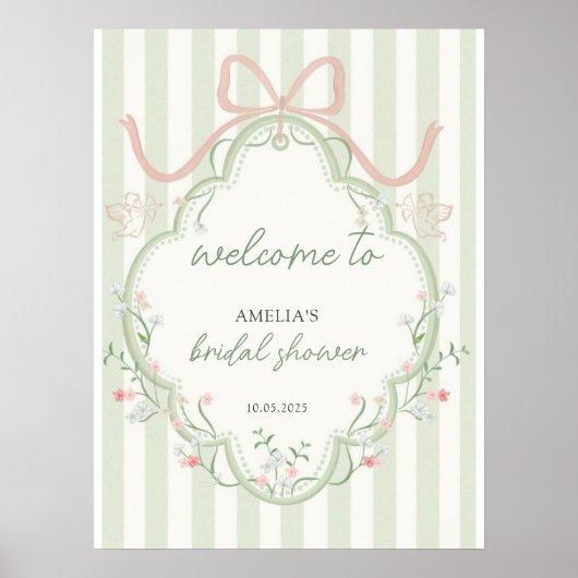 Poster Thé pour la Mariée Fleur de Mariage  (Devant)
