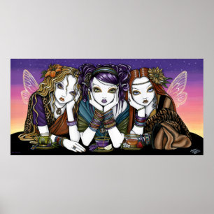 Poster Thé pour l'affiche urbaine de trois fées de