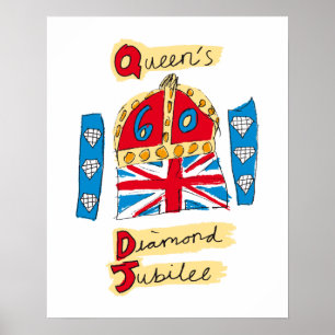 Poster The Queen's Diamond Jubilee Emblem