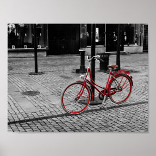 Poster The red bicycle