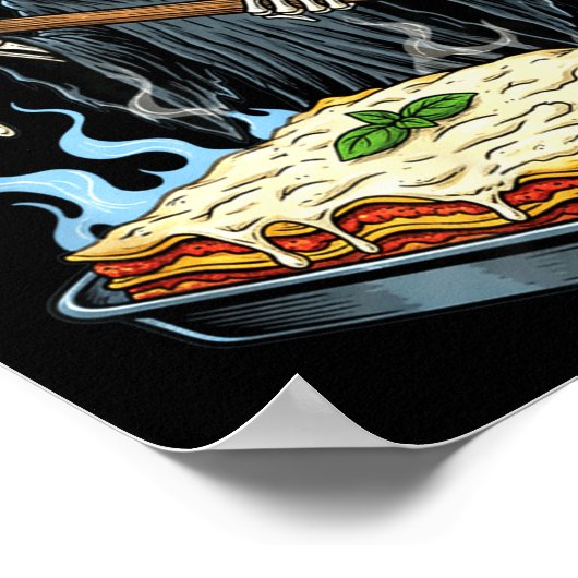 Poster The Ricotta Reaper Funny Italian Halloween Lasagna (Coin)