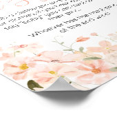 Poster Thé rose floral pour deux ne pas dire bébé (Coin)