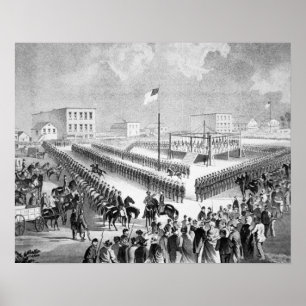 Poster The Santee Sioux Uprising, Mankato, Minnesota, 186