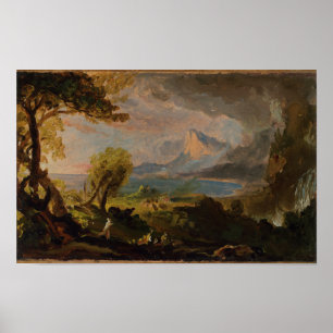 Poster The Savage State (1834) — Thomas Cole