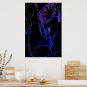 Poster The Scream-an Abstract Art Creation on a 24x36 in. (Cuisine)
