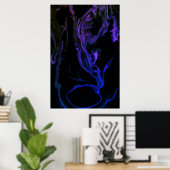Poster The Scream-an Abstract Art Creation on a 24x36 in. (Bureau à domicile)