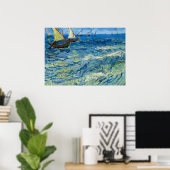 Poster The Sea at Saintes-Maries par Vincent van Gogh (Bureau à domicile)