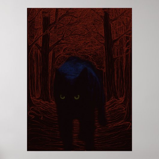 Poster The Shadow Cat and Red Forest (Devant)